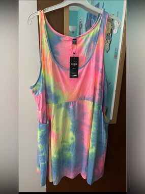 SHEIN SIZE 4X Multicolor Tie-Dye Dress